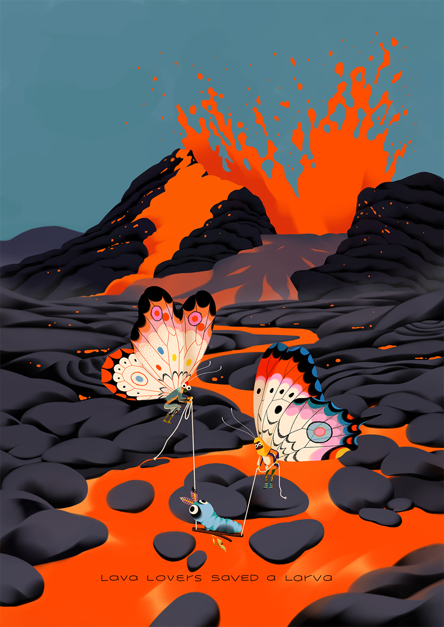 Lava lovers saved a larva 1280